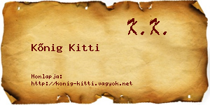 Kőnig Kitti névjegykártya
